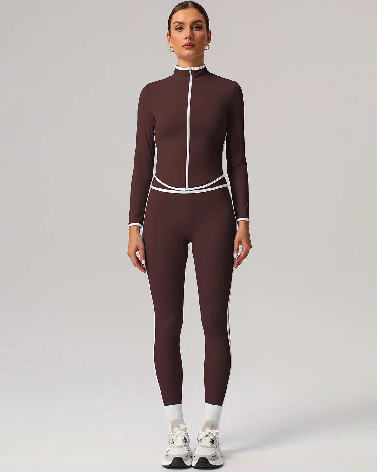 Raina Seamless Leggings - Brown - Image 8