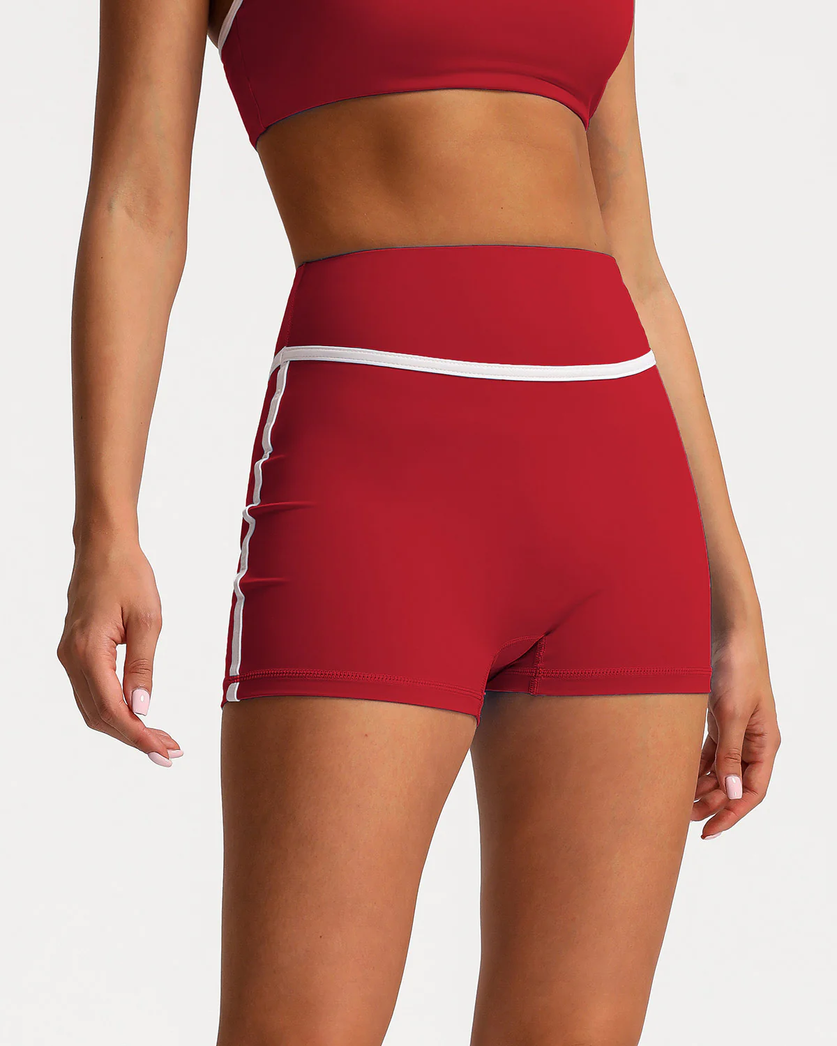 Raina Seamless Shorts - Red - Image 3