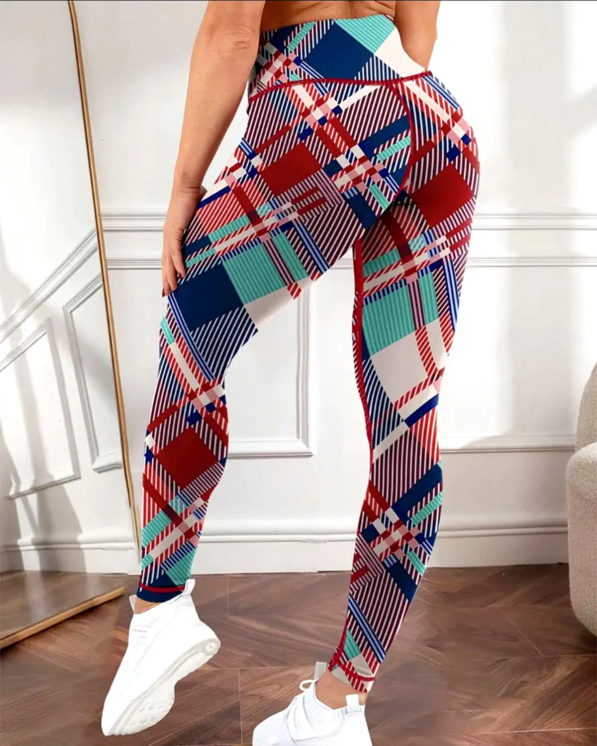 Remix Plaid Leggings - Clash - Image 7