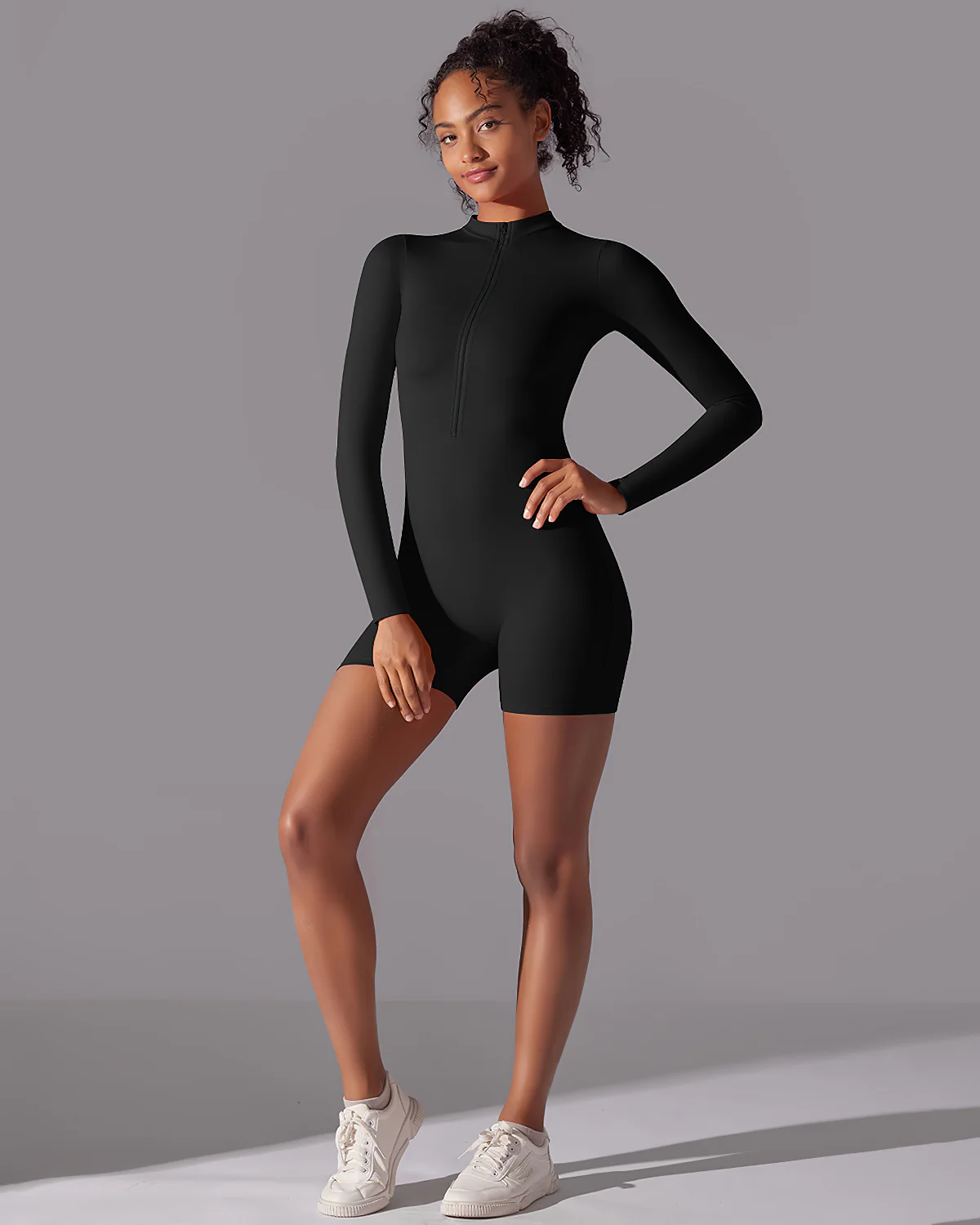 Scarlett Seamless Jumpsuit - Black - Image 8