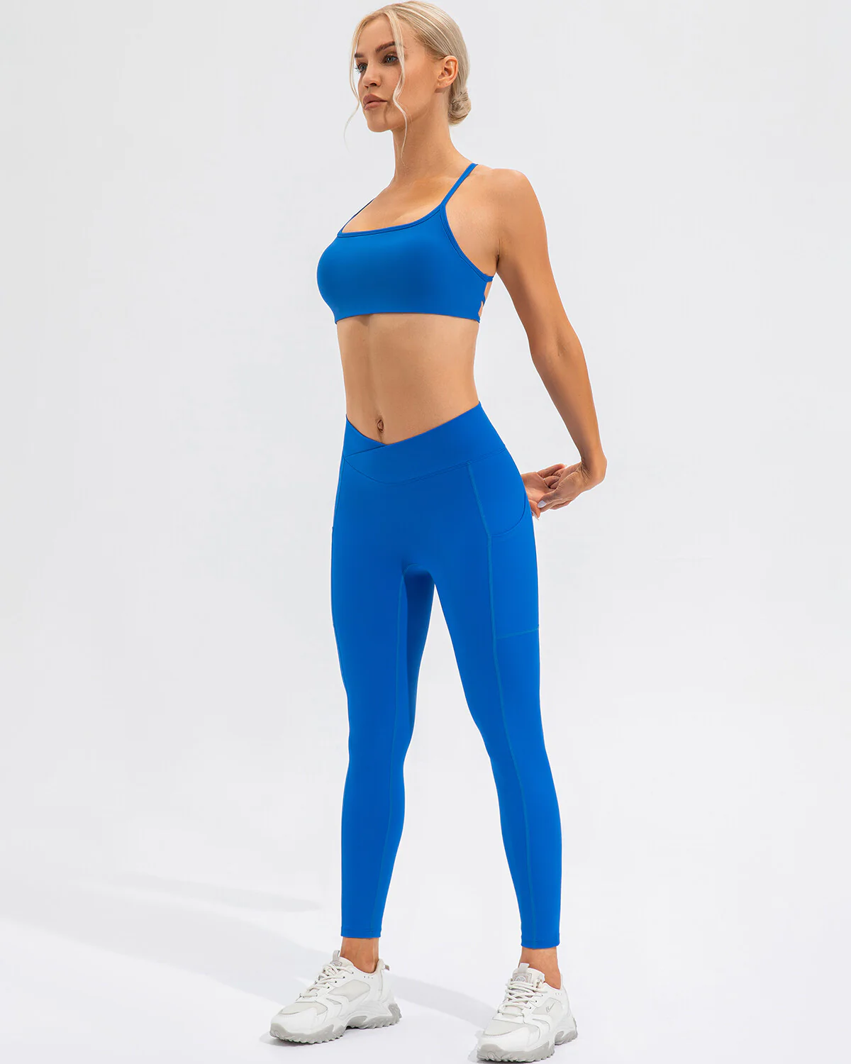 Sophie Scrunch Pocket Leggings - Blue - Image 7
