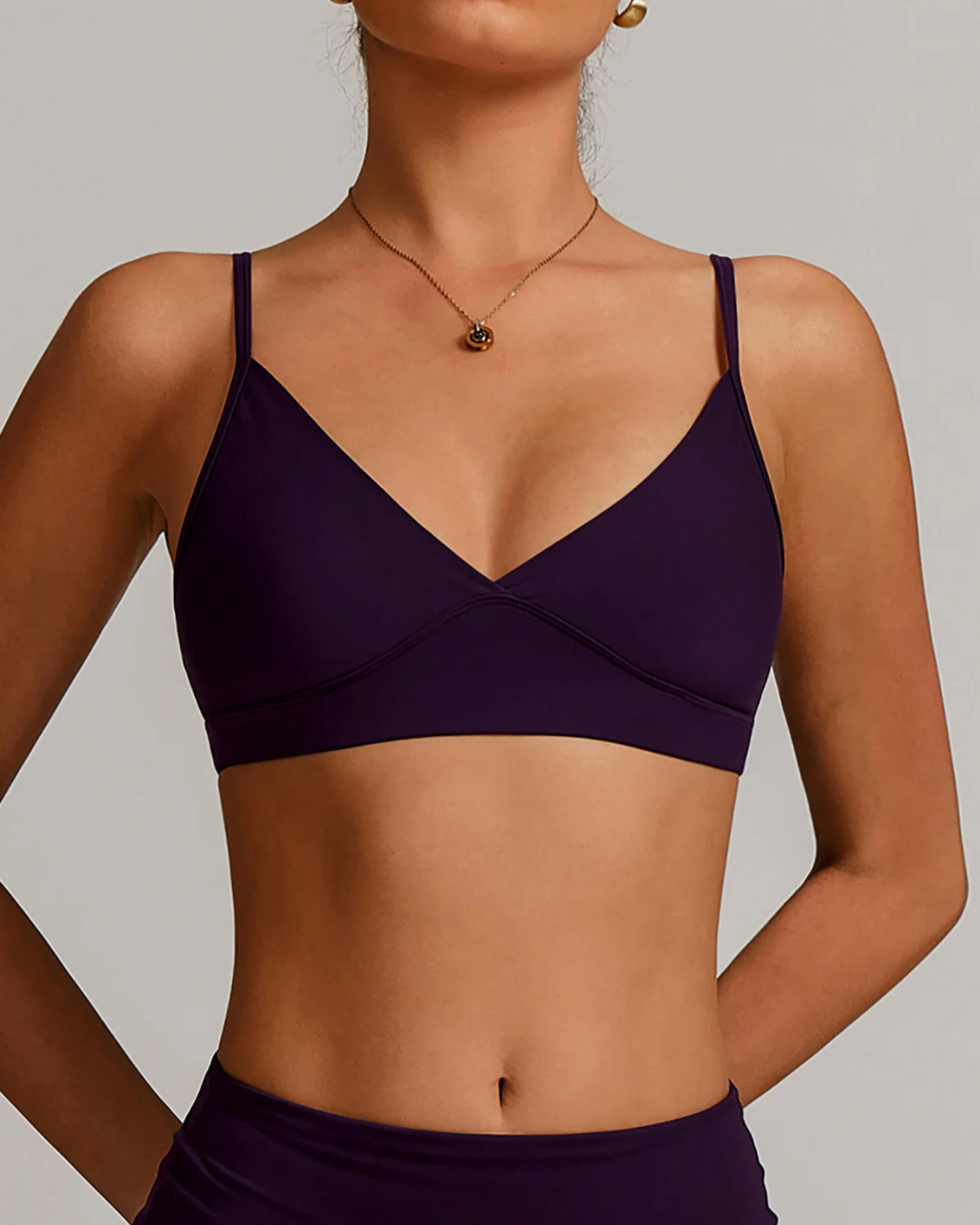 Thalassa Sports Bra - Aubergine - Image 2
