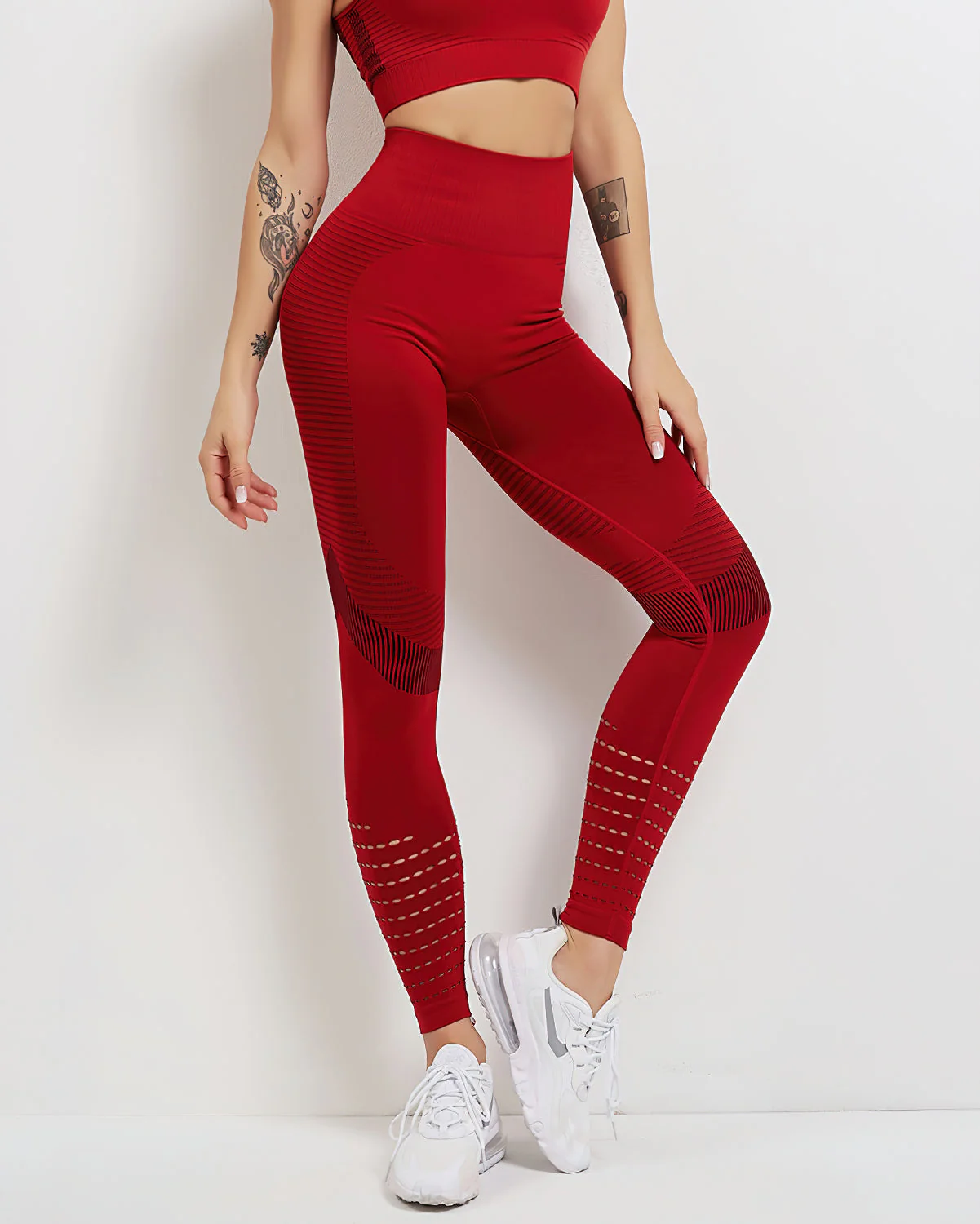 Tribeca Seamless Leggings - Red - Image 2
