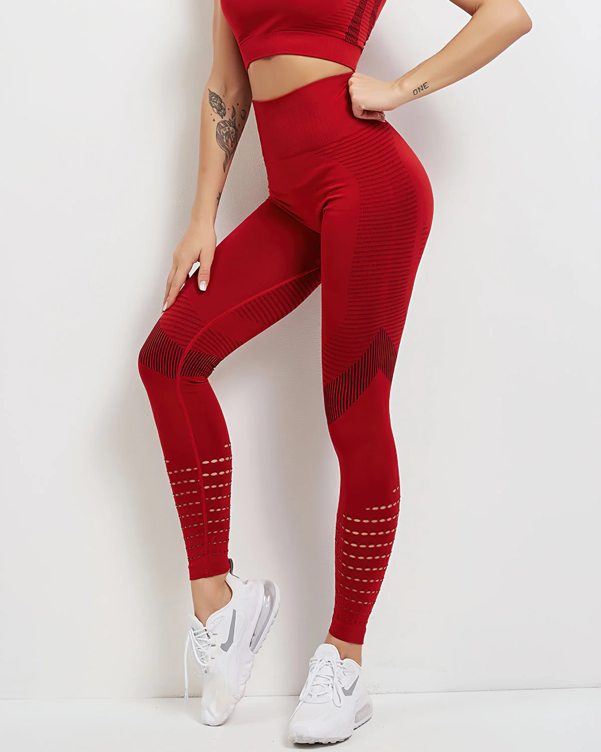 Tribeca Seamless Leggings - Red - Image 3