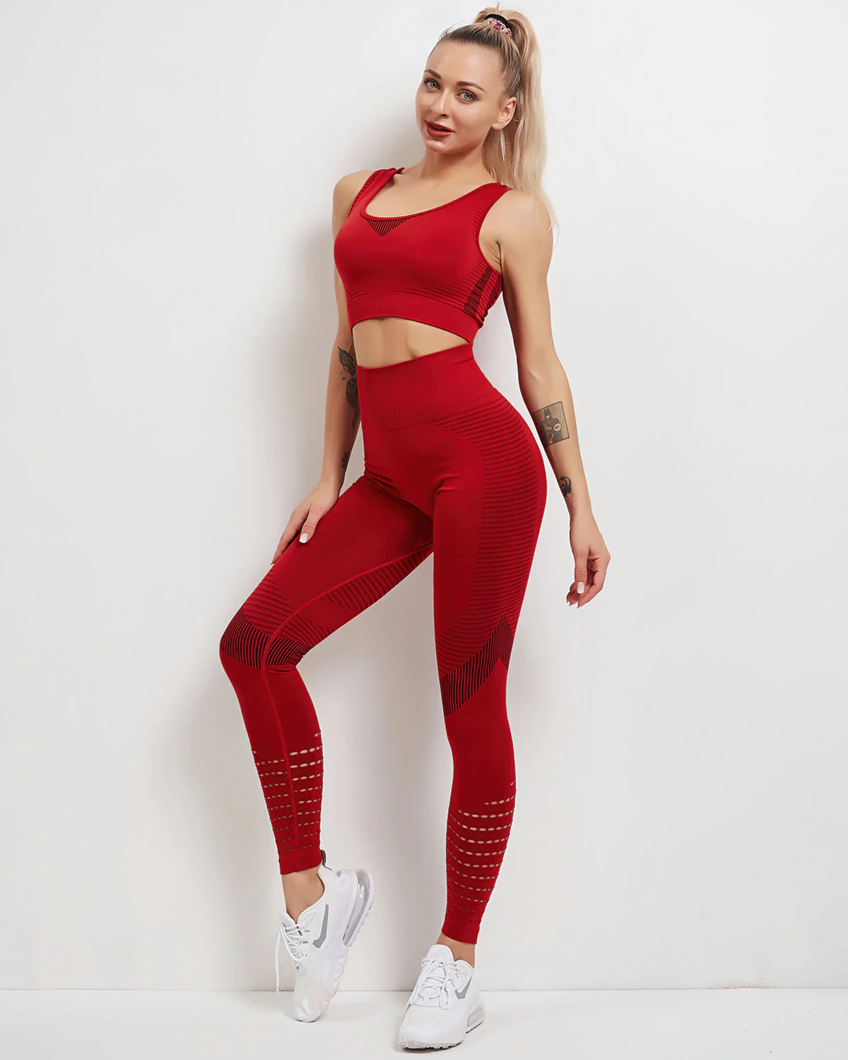 Tribeca Seamless Leggings - Red - Image 6