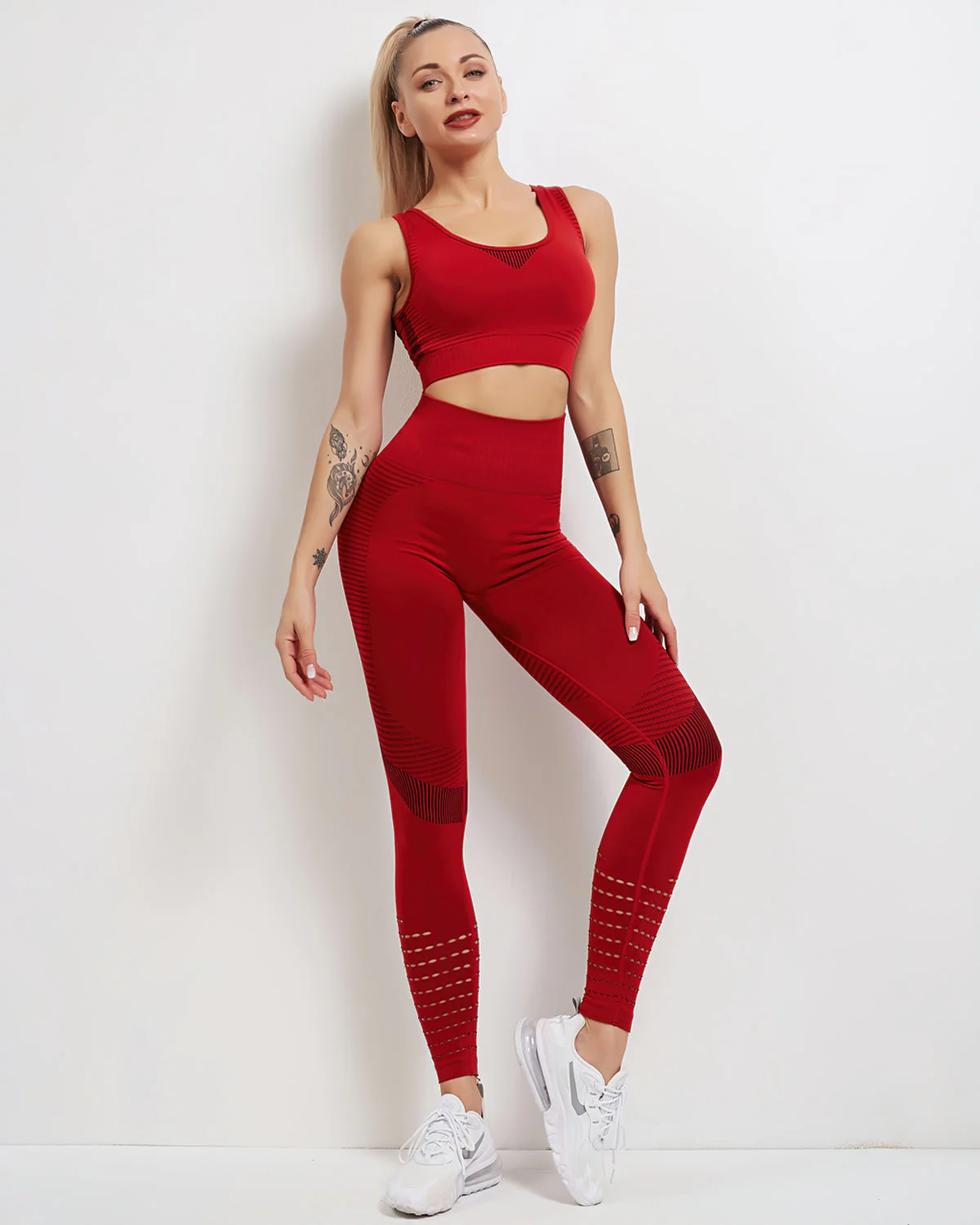 Tribeca Seamless Leggings - Red - Image 7