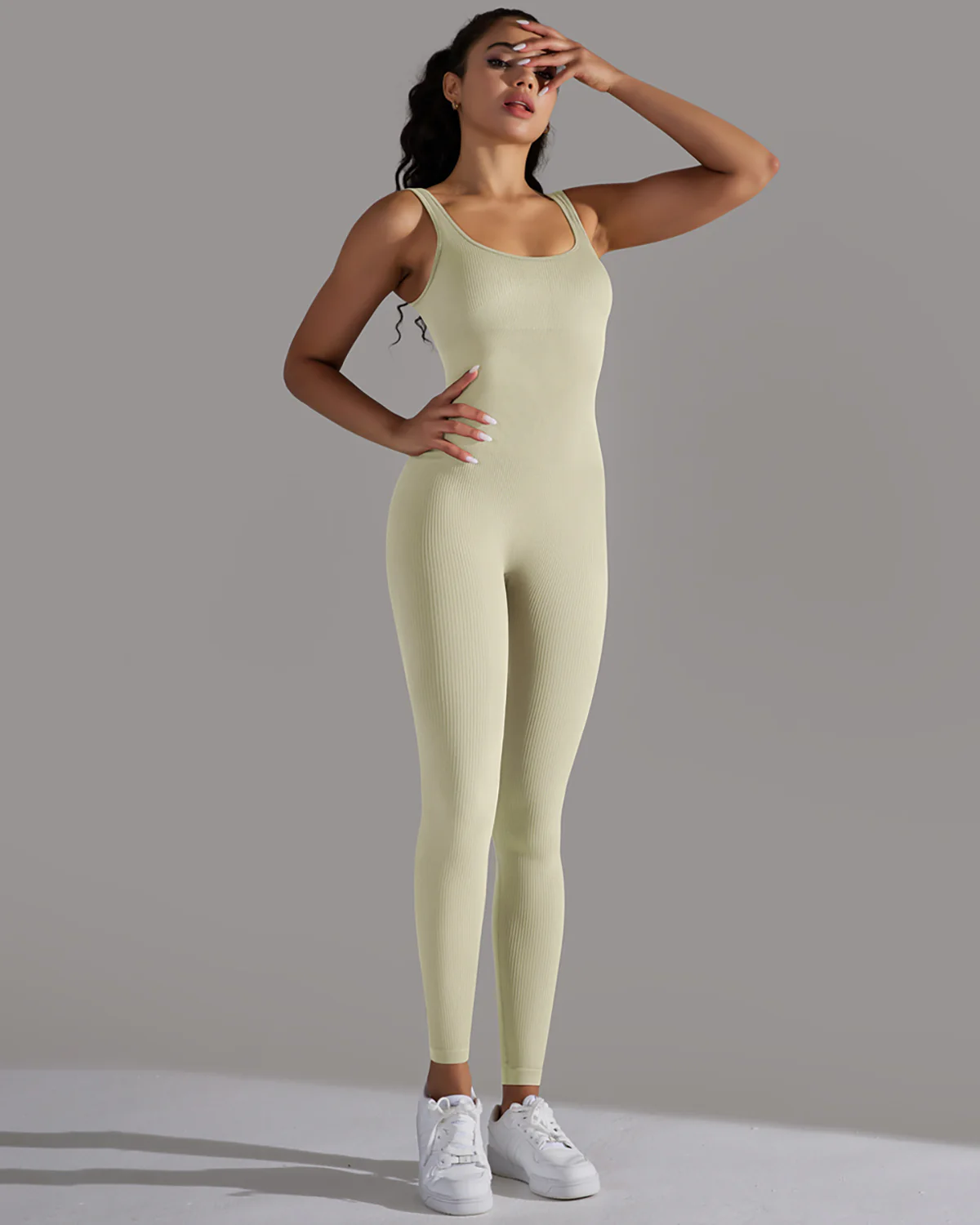 Veda Seamless Jumpsuit - Ivory - Image 7