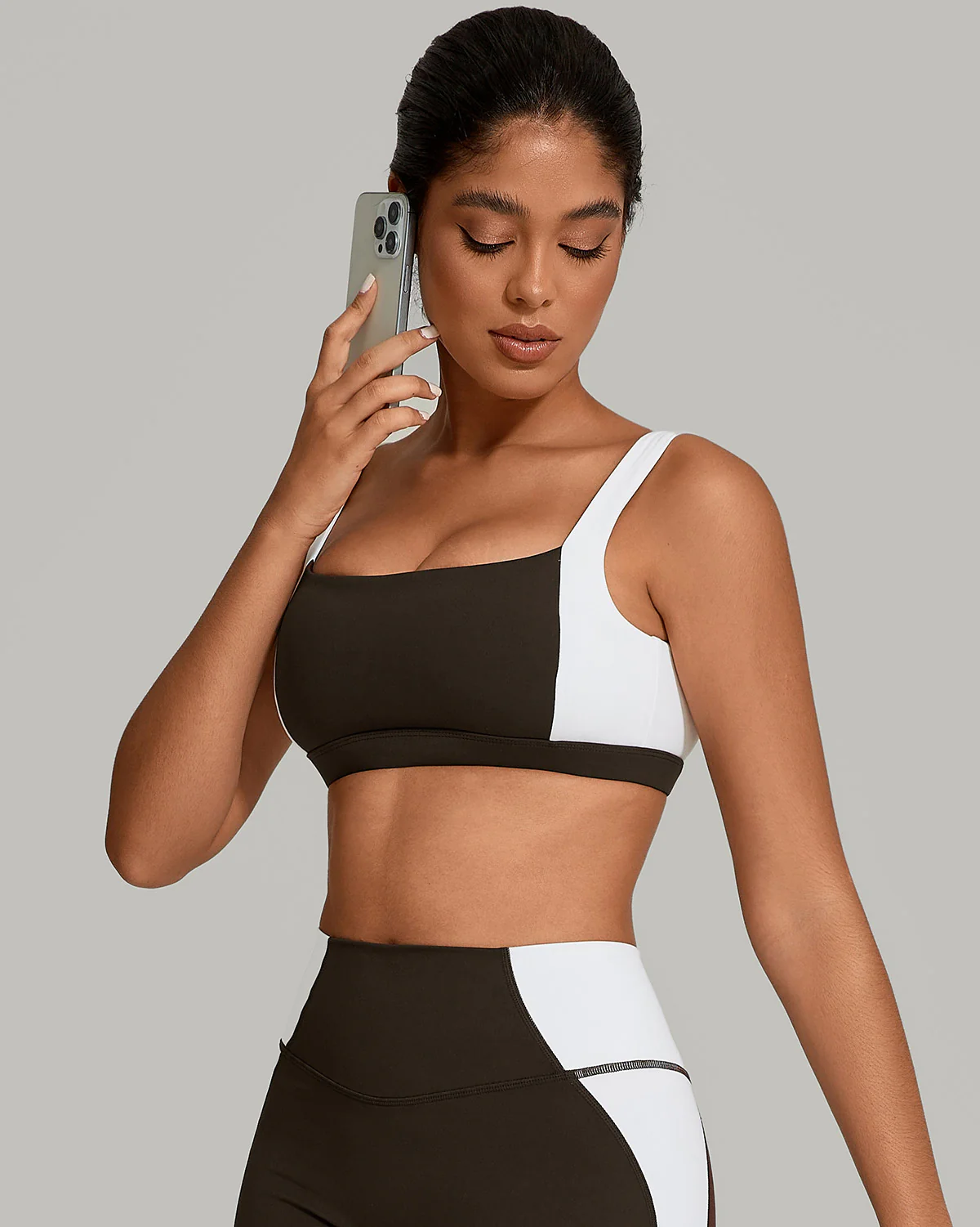 Xanthia Sports Bra - Brown - Image 3