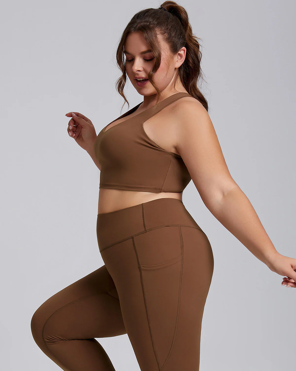 Xiomara Sports Bra - Brown - Image 6