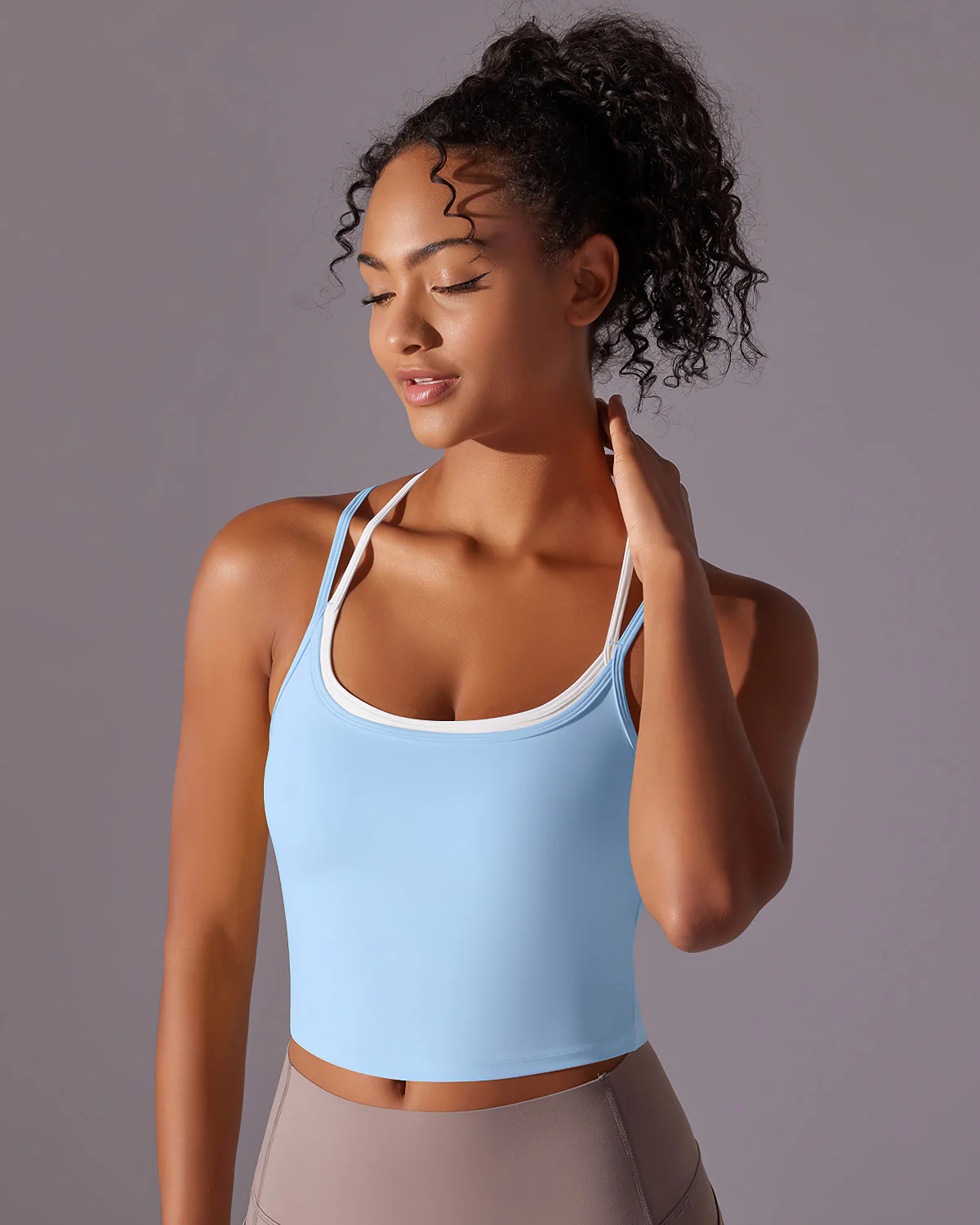 Yseult Crop Top - Blue - Image 2