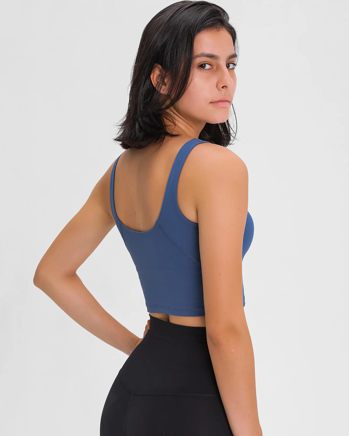 Zelda Crop Top - Tin Blue - Image 2