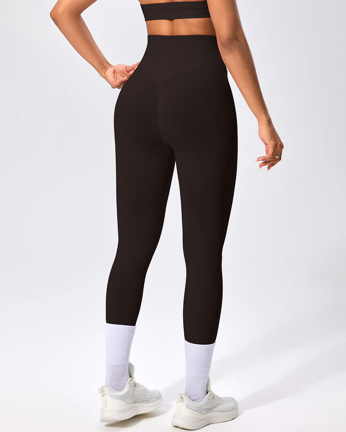 Zenobia Seamless Leggings - Brown - Image 2