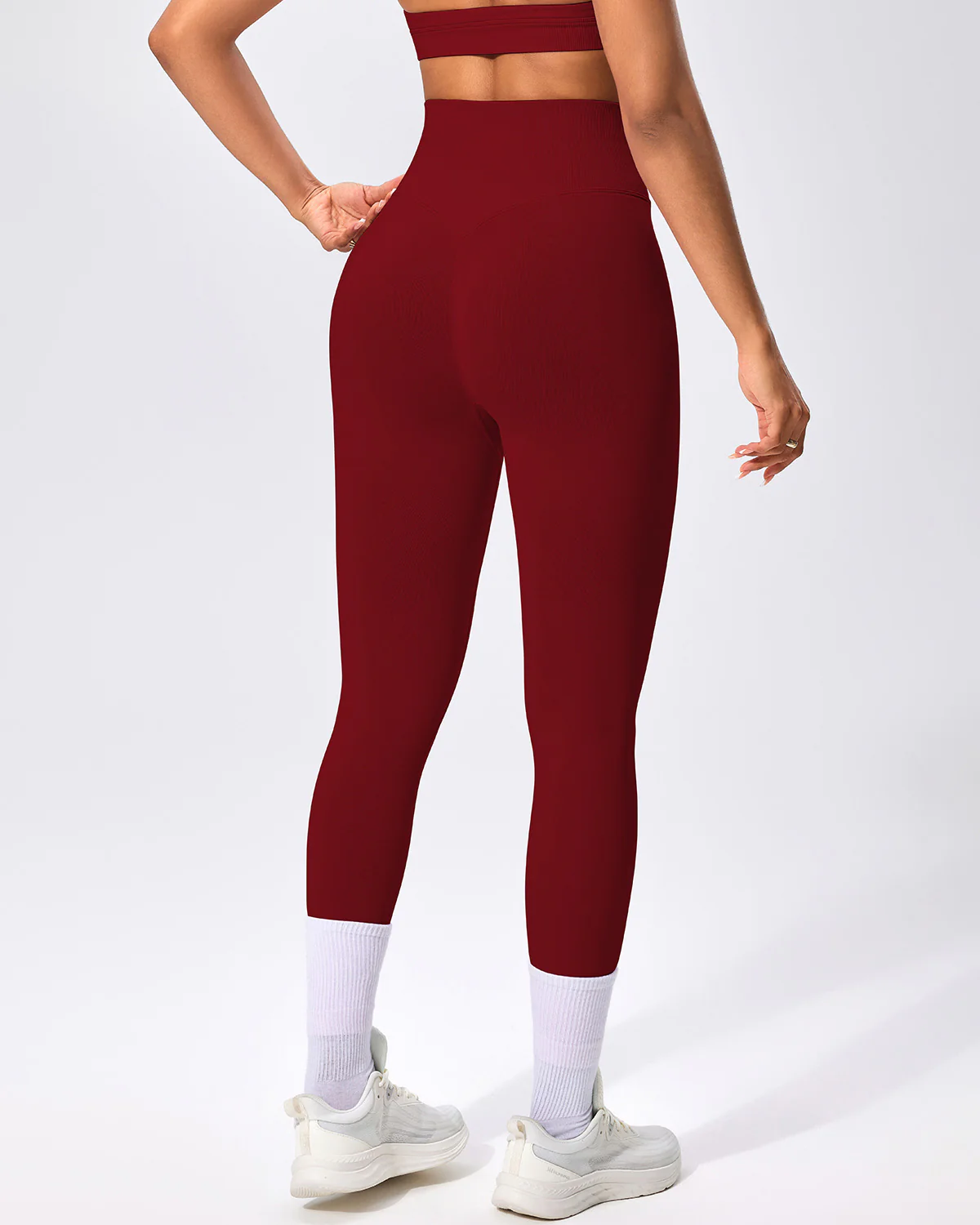 Zenobia Seamless Leggings - Crimson - Image 2