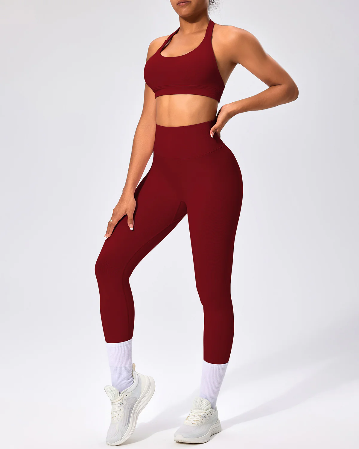 Zenobia Seamless Leggings - Crimson - Image 3
