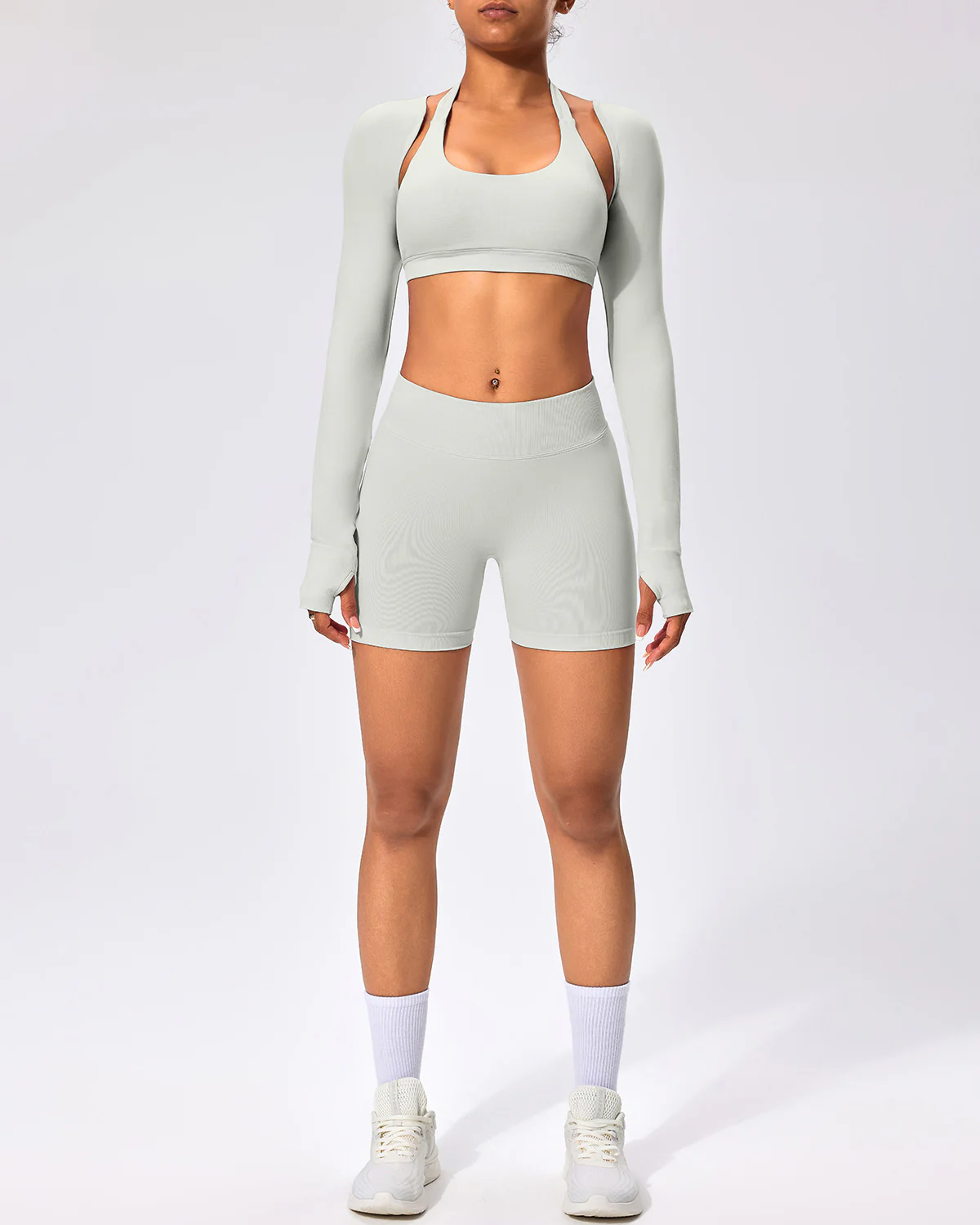 Zenobia Seamless Shorts - Stone - Image 5